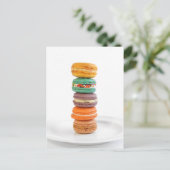 Macarons Postkarte (Stehend Vorderseite)