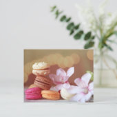 Macarons Postkarte (Stehend Vorderseite)