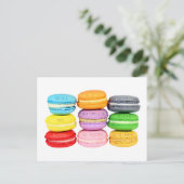 Macarons Postkarte (Stehend Vorderseite)