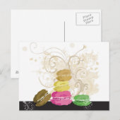 Macarons Postkarte (Vorne/Hinten)