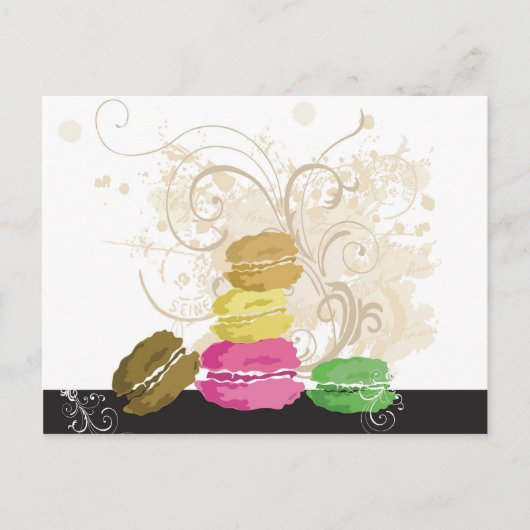 Macarons Postkarte (Vorderseite)