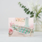 Macarons Postkarte (Stehend Vorderseite)