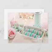 Macarons Postkarte (Vorne/Hinten)