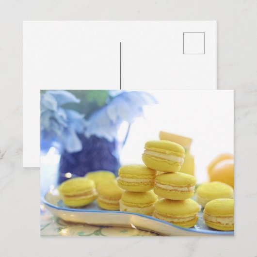 Macarons Postkarte (Vorne/Hinten)