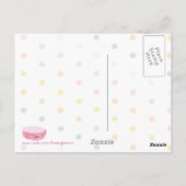 Macarons-Punkte Postkarte (Rückseite)