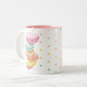 Macarons-Punkte-Tasse Zweifarbige Tasse (Vorderseite Links)