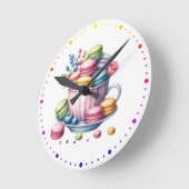 Macarons Reloj de pared Runde Wanduhr (Winkel)