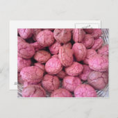 Macarons-Rose Postkarte (Vorne/Hinten)