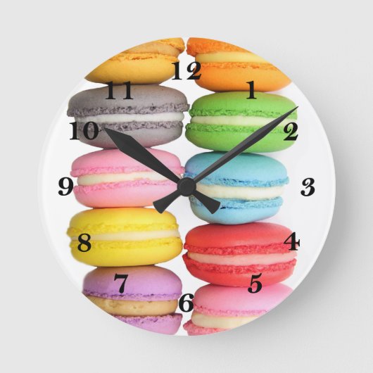 Macarons Runde Wanduhr (Vorderseite)