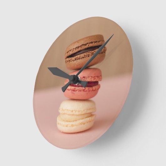Macarons Runde Wanduhr (Winkel)