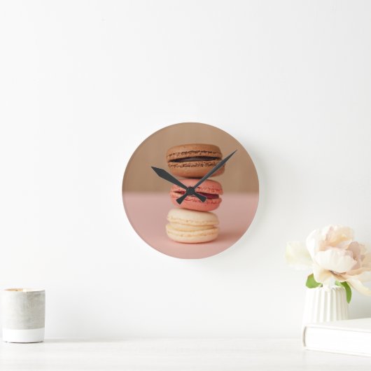 Macarons Runde Wanduhr (Zuhause)