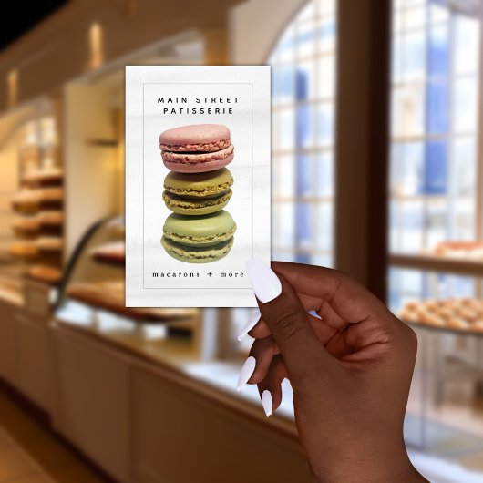 Macarons Stack Patisserie Bäckerei Koch Visitenkarte