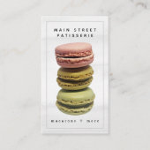 Macarons Stack Patisserie Bäckerei Koch Visitenkarte (Vorderseite)