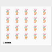 Macarons-Sticker Runder Aufkleber (Blatt)