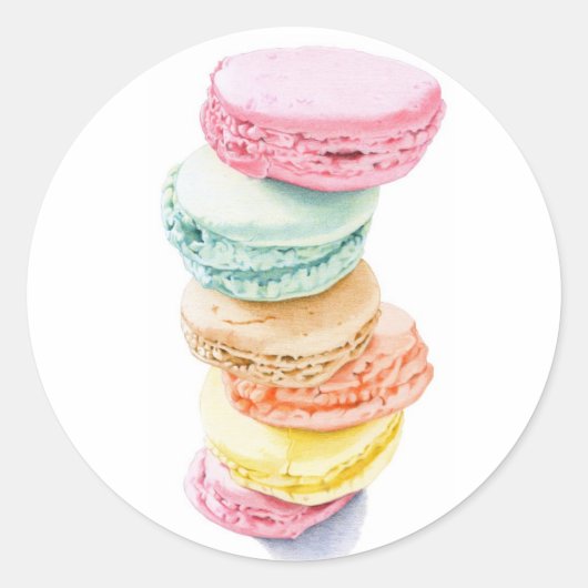 Macarons-Sticker Runder Aufkleber (Vorderseite)