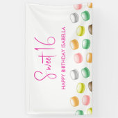 Macarons Sweet 16 Party Banner (Vertikal)