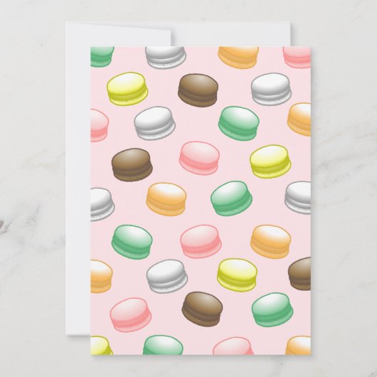 Macarons Sweet 16 Party Einladung (Rückseite)