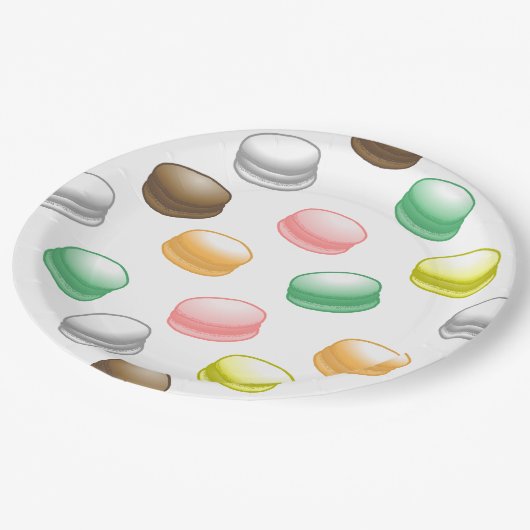 Macarons Sweet 16 Party Pappteller (Schrägansicht)