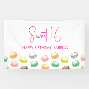 Macarons Sweet 16 Partybanner Banner