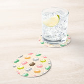 Macarons Sweet 16 Runder Pappuntersetzer (Vor Ort)