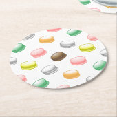 Macarons Sweet 16 Runder Pappuntersetzer (Angewinkelt)