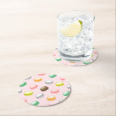 Macarons Sweet 16 Runder Pappuntersetzer (Vor Ort)