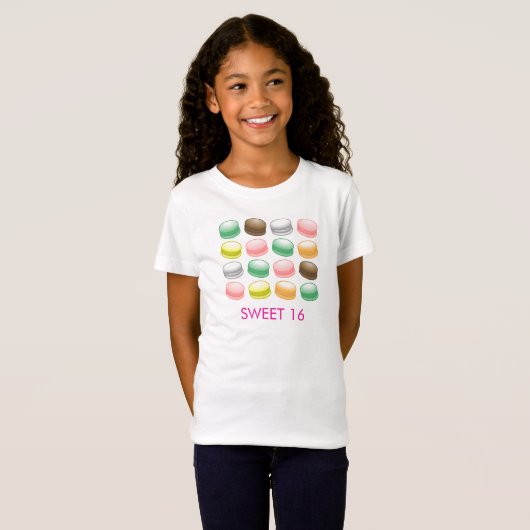 Macarons Sweet 16 T-Shirt (Vorne ganz)