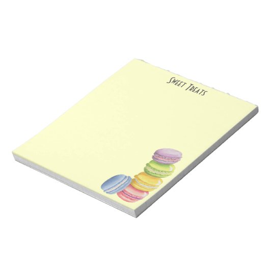 Macarons Sweet Leckereien Notizblock (Rotiert)