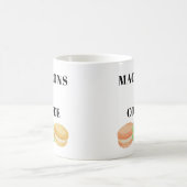 Macarons und Kaffee-Sprichwort Kaffeetasse (Mittel)
