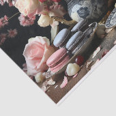 Macarons und Tee Seidenpapier (Ausschnitt)