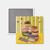Macarons Vintage Magnet (Vorderseite/Rückseite)