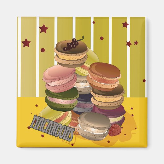 Macarons Vintage Magnet (Vorne)