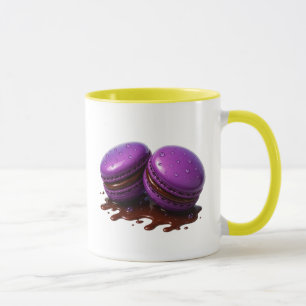 Macarons Violets Tasse