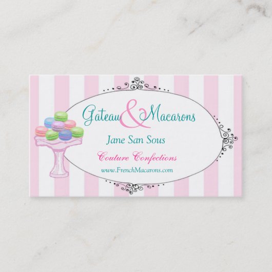 Macarons-Visitenkarte Visitenkarte (Vorderseite)
