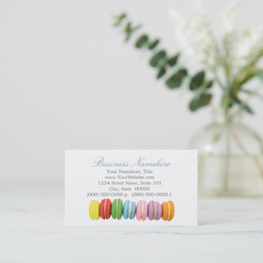 Macarons-Visitenkarten Visitenkarte (Stehend Vorderseite)