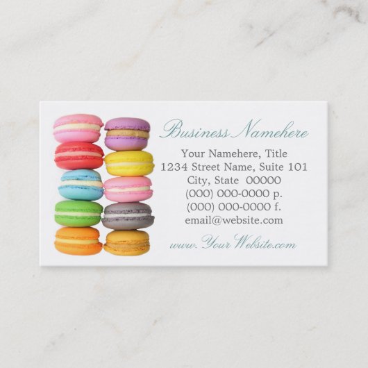 Macarons-Visitenkarten Visitenkarte (Vorderseite)