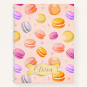 Macarons Watercolor Personalisiert-Notebook Notizblock (Vorderseite)