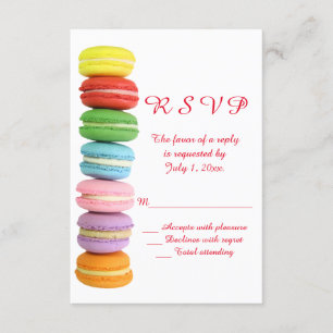 Macarons Wedding RSVP Karte