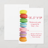 Macarons Wedding RSVP Karte (Vorne/Hinten)