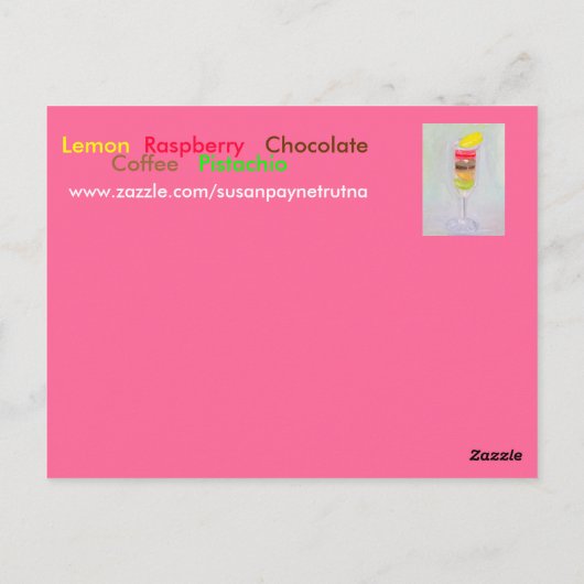 "Macaroon Celebration" Postkarte (Rückseite)