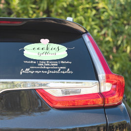 Macaroon Cookies Logo Bakery Business Car Sticker
