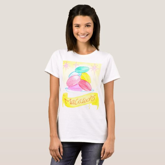Macaroon Day Frauen weiß T-Shert T-Shirt (Vorne ganz)
