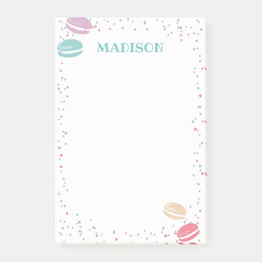 Macaroon Pastry Post it Notes Post-it Klebezettel (Vorderseite)