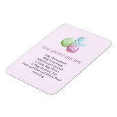 MACAROON RECIPE KÜCHE FLEXIBLER KÜHLSCHRANKMAGNET MAGNET (Linke Seite)