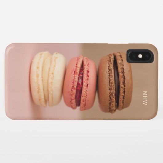 Macaroons-benutzerdefinierte Monogramm-Hüllen Case-Mate iPhone Hülle (Rückseite (Horizontal))
