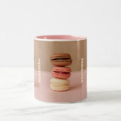 Macaroons-benutzerdefinierte Monogramm-Tasse Zweifarbige Tasse (Mittel)