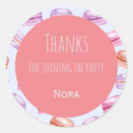 Macaroons dankt Kindern Gastgeschenk Aufkleber