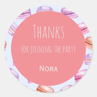 Macaroons dankt Kindern Gastgeschenk Aufkleber