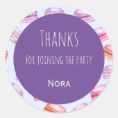 Macaroons dankt Kindern Gastgeschenk Aufkleber (Vorderseite)