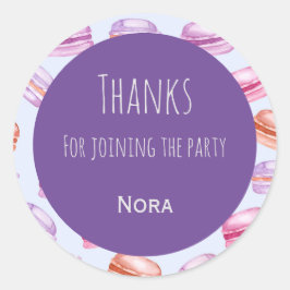 Macaroons dankt Kindern Gastgeschenk Aufkleber